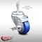 Service Caster 3.5 Inch SS Blue Polyurethane Swivel 3/8 Inch Threaded Stem Caster with Brake SCC-SSTS20S3514-PPUB-BLUE-TLB-381615 - alternate 3